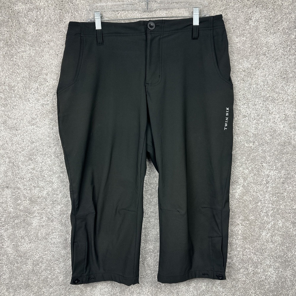 Twin Six Men's Cycling Black Riding Pants Cropped Size Large Pockets
